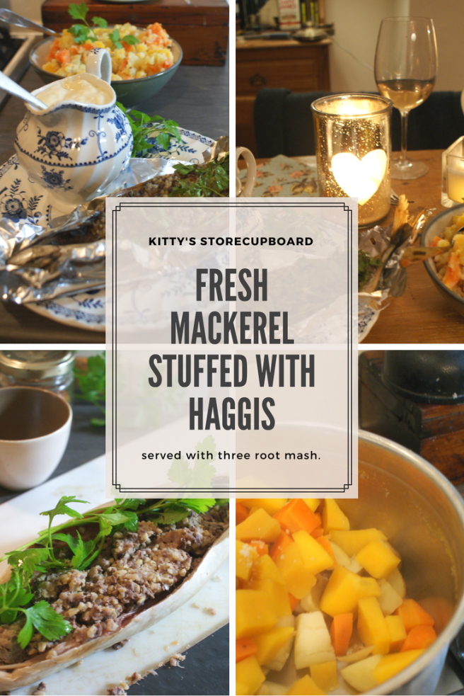 fresh mackerel with haggis