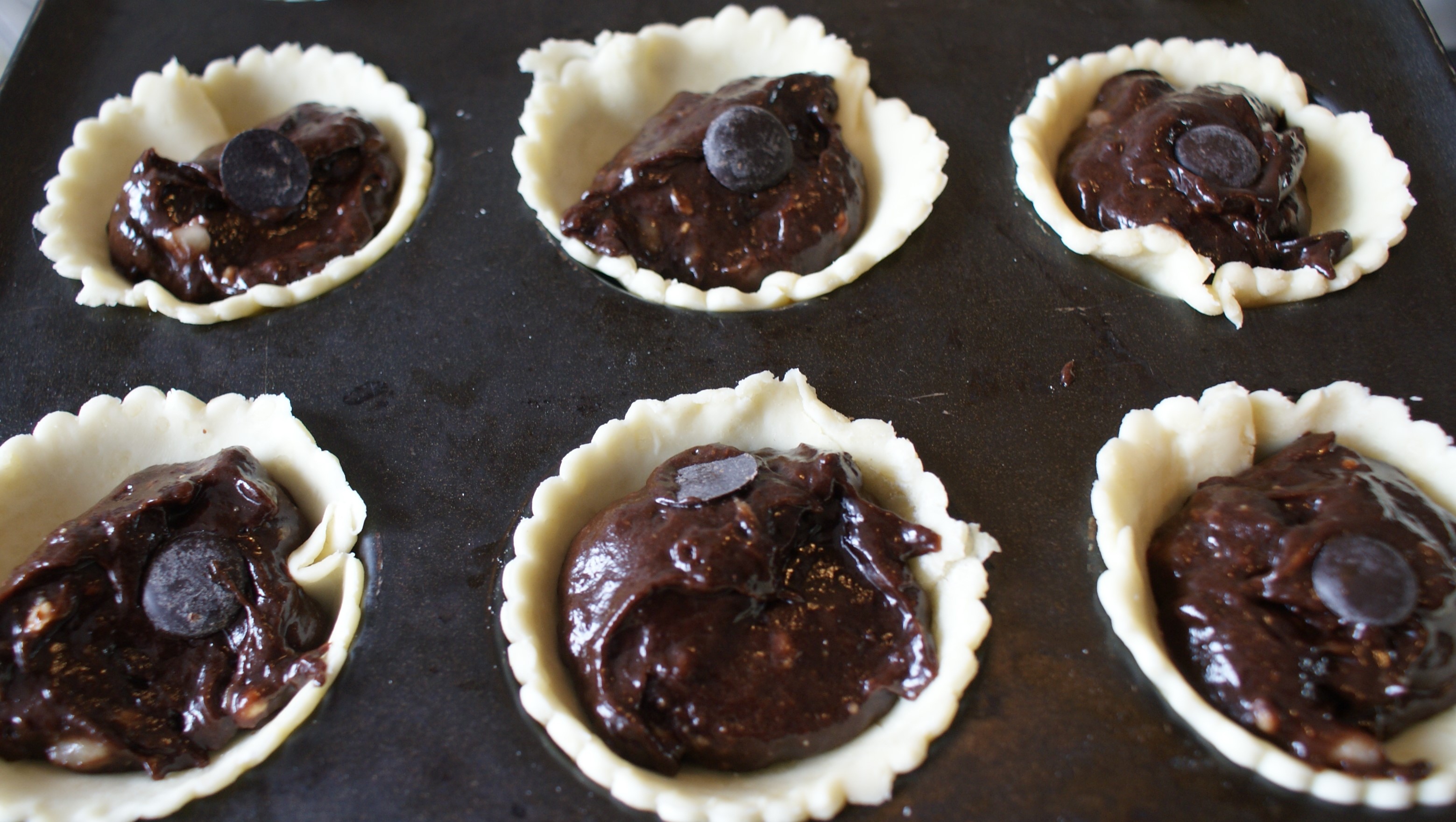 chocolate brownie tarts